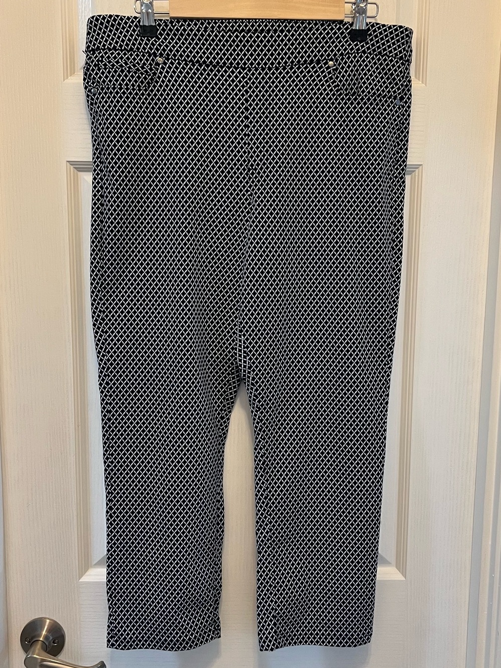 Mario Serrani Black and White Geometric Kids Pants